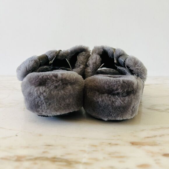 UGG AUSTRALIA Grey Fuzz Yeah Slide Slippers - US 7 - Picture 8 of 9